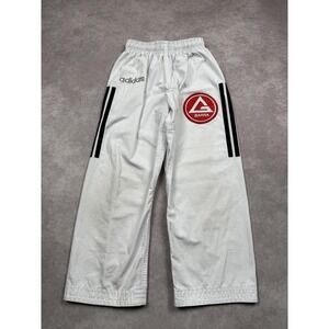 Adidas Gracie Barra BJJ Gi Pants White Ripstop Drawstring Youth 4